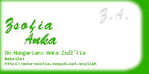 zsofia anka business card